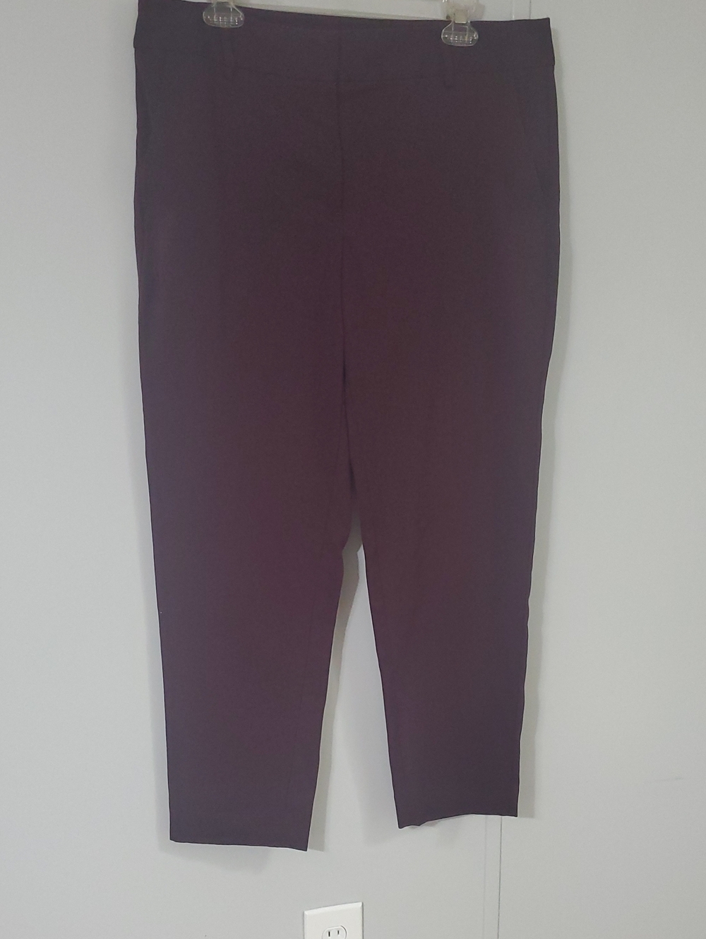 LOFT Maroon Textured Ponte Pant